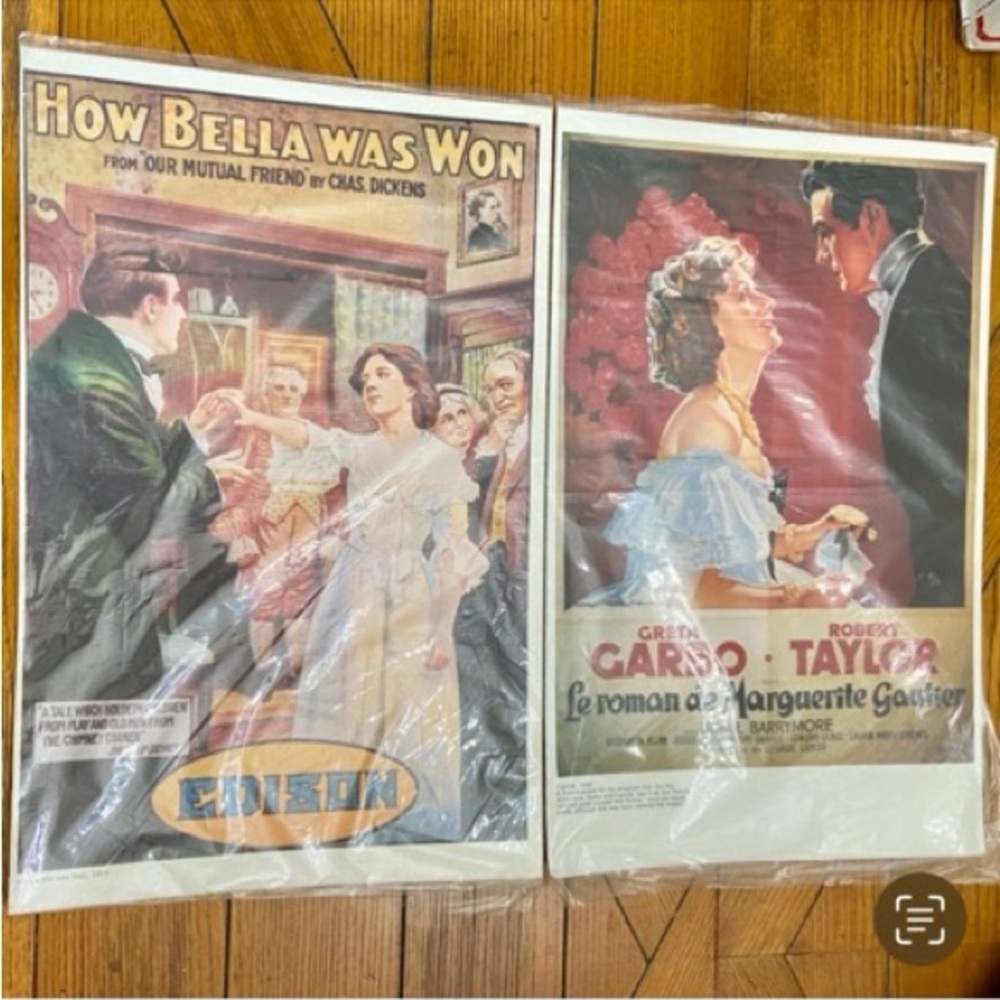 1911 How Bella Was Won and  1936 - Le Roman de Marguerite Gautier Movie Posters